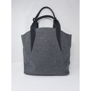 Lululemon All Day Tote Bag w/ Cosmetic Bag + Detachable Cross Body Strap Gray